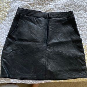 Womens LuLus Leather Skirt